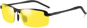 Men's Photochromic Polarized Sunglasses Al-Mg Metal Frame Sports Driving Glasses UV400 Protection Anti Glare Eyewear