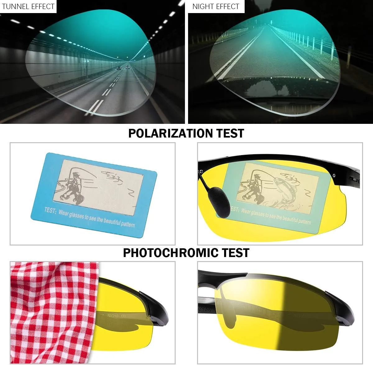 Men's Photochromic Polarized Sunglasses Al-Mg Metal Frame Sports Driving Glasses UV400 Protection Anti Glare Eyewear