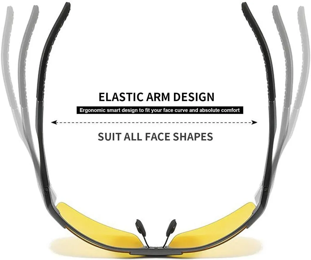 Men's Photochromic Polarized Sunglasses Al-Mg Metal Frame Sports Driving Glasses UV400 Protection Anti Glare Eyewear