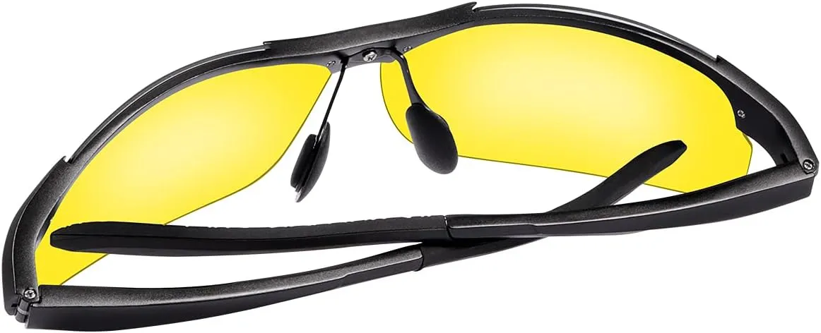 Men's Photochromic Polarized Sunglasses Al-Mg Metal Frame Sports Driving Glasses UV400 Protection Anti Glare Eyewear