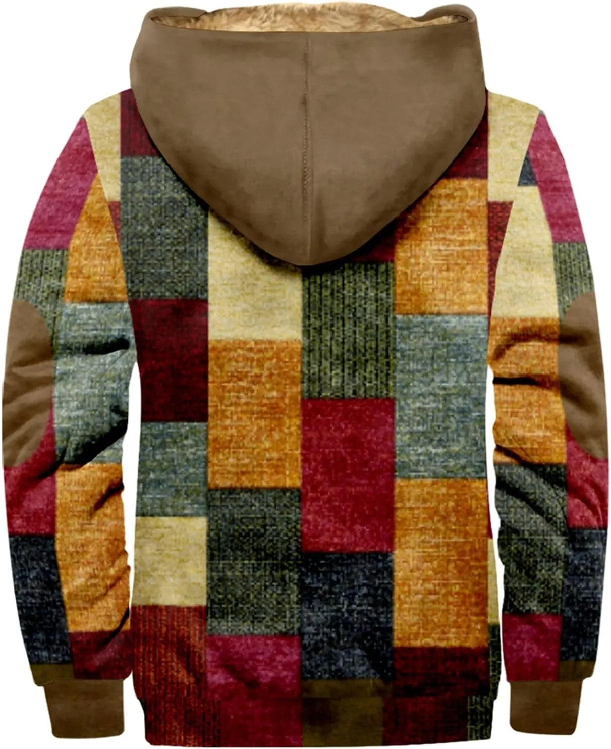 Mens Vintage Fleece Jacket Sherpa Lined Winter Coats Winter Warm Tactical Jackets Windbreaker Varsity Coat Hooded