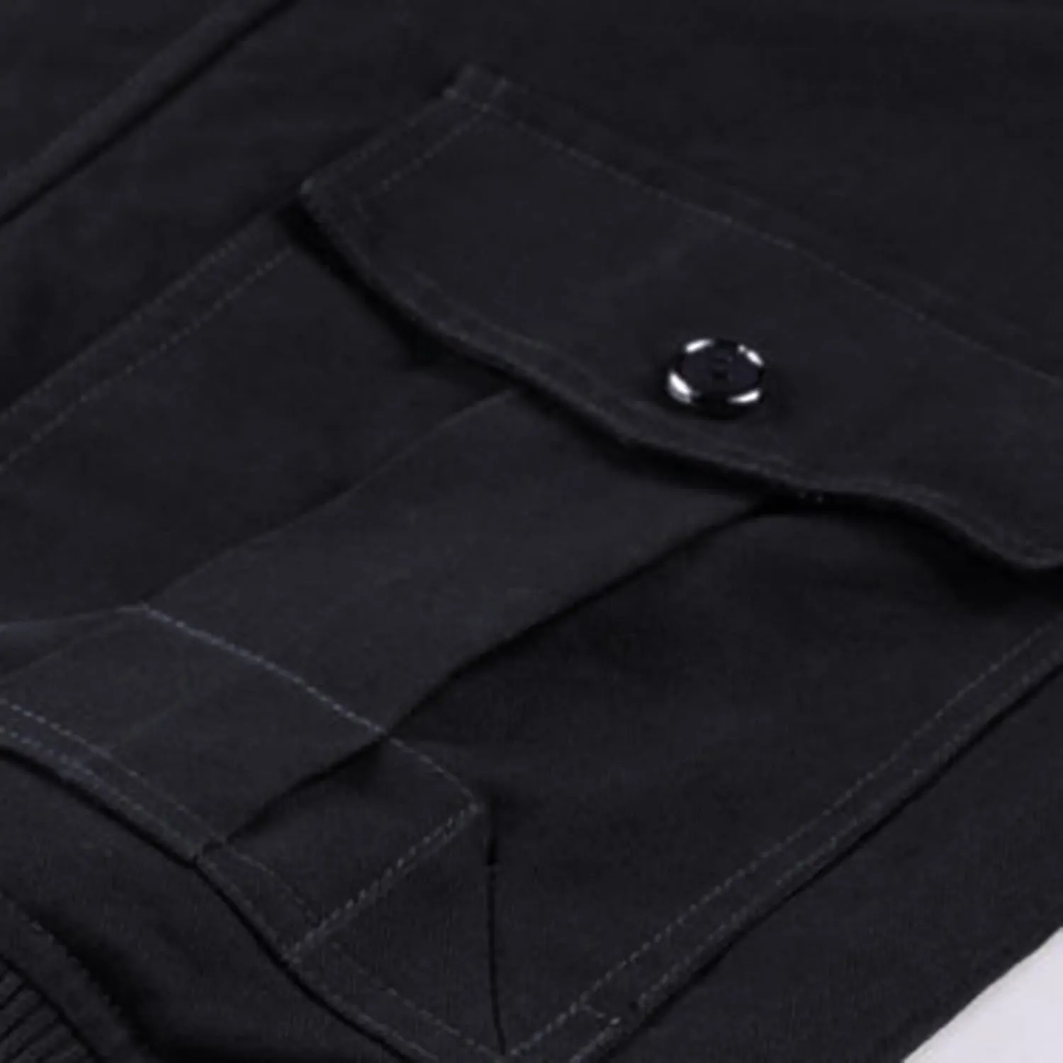 Mens Winter Cotton Military Jacket Zip Up Stand Collar Thick Cargo Jacket Fleece Lined Sherpa Multi-Pocket Work Jacket