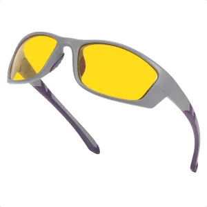 Myiaur Night Vision Driving Glasses for Women, Sport Polarized Glasses Anti-Glare and Enhance Vision at Nighttime 8140