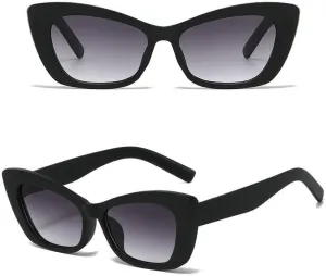 New 2025 Cat Eye Shape Sunglasses Women Female Glasses Vintage Retro Sun Glasses for Men,Black Gradient Gray