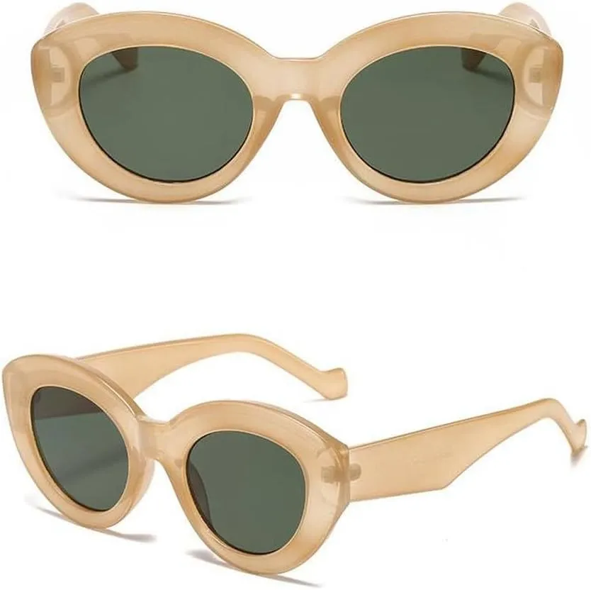 New 2025 Popular Cat Eye Sunglasses Women Fashion Colorful Cateye Retro Leopard Shades Sun glasses Female Trending Oval Eyewear UV400