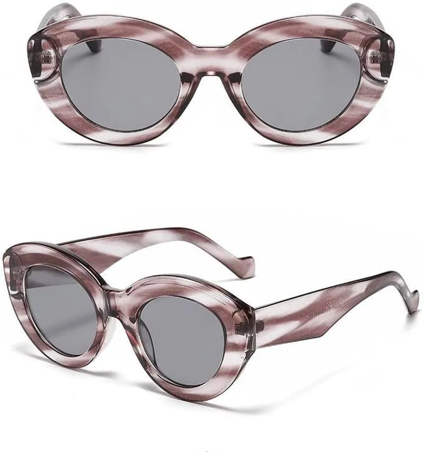 New 2025 Popular Cat Eye Sunglasses Women Fashion Colorful Cateye Retro Leopard Shades Sun glasses Female Trending Oval Eyewear UV400
