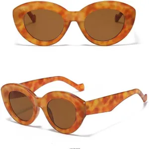 New 2025 Popular Cat Eye Sunglasses Women Fashion Colorful Cateye Retro Leopard Shades Sun glasses Female Trending Oval Eyewear UV400