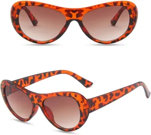 New 2025 Sunglasses Women Cat Eye Shape UV400 Women's Sun glasses Vintage Retro Men's Glasses,Leopard Gradient Tea