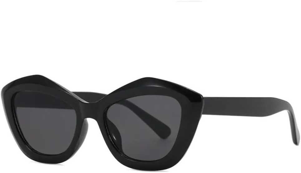 New 2025 Vintage Retro Style Sunglasses for Women Fashion Cat Eye Shape Outdoor Sun Glasses Stylish Female Sunglass,Black Gray