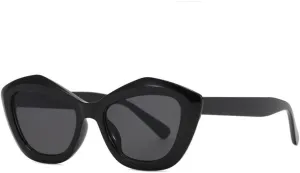 New 2025 Vintage Retro Style Sunglasses for Women Fashion Cat Eye Shape Outdoor Sun Glasses Stylish Female Sunglass,Black Gray