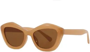 New 2025 Vintage Retro Style Sunglasses for Women Fashion Cat Eye Shape Outdoor Sun Glasses Stylish Female Sunglass,Jelly Tea