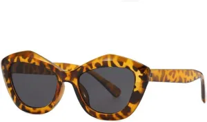 New 2025 Vintage Retro Style Sunglasses for Women Fashion Cat Eye Shape Outdoor Sun Glasses Stylish Female Sunglass,Leopard Gray