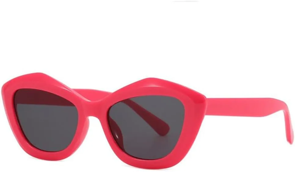 New 2025 Vintage Retro Style Sunglasses for Women Fashion Cat Eye Shape Outdoor Sun Glasses Stylish Female Sunglass,Red Gray