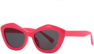 New 2025 Vintage Retro Style Sunglasses for Women Fashion Cat Eye Shape Outdoor Sun Glasses Stylish Female Sunglass,Red Gray