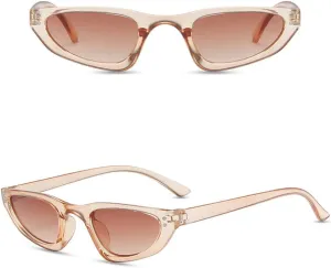 New 2025 Vintage Retro Women'S Sun Glasses Small Frame Cat Eye Shape Sunglasses For Women Sunglasses Female,Tea Tea