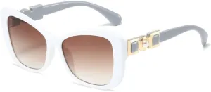 New 2025 Women's Cat Eye Sunglasses Outdoor Street Show Sunglasses Fashion PC Large Frame,C2