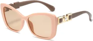 New 2025 Women's Cat Eye Sunglasses Outdoor Street Show Sunglasses Fashion PC Large Frame,C5