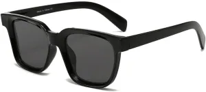 New 2025 Women's Retro Punk Rectangular Sunglasses Glasses Sun Visor Glasses All-Match Personality Trend Fashion Sunglasses,Black,one