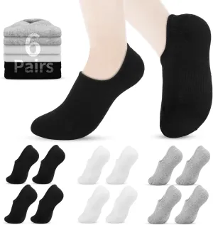 No Show Socks for Womens,Low Cut Ankle Socks,Non Slip Flat Boat Invisible Liner Socks