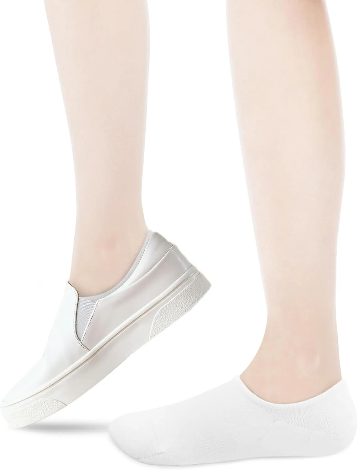 No Show Socks for Womens,Low Cut Ankle Socks,Non Slip Flat Boat Invisible Liner Socks