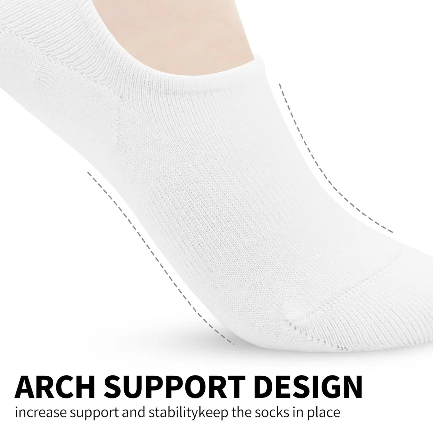 No Show Socks for Womens,Low Cut Ankle Socks,Non Slip Flat Boat Invisible Liner Socks