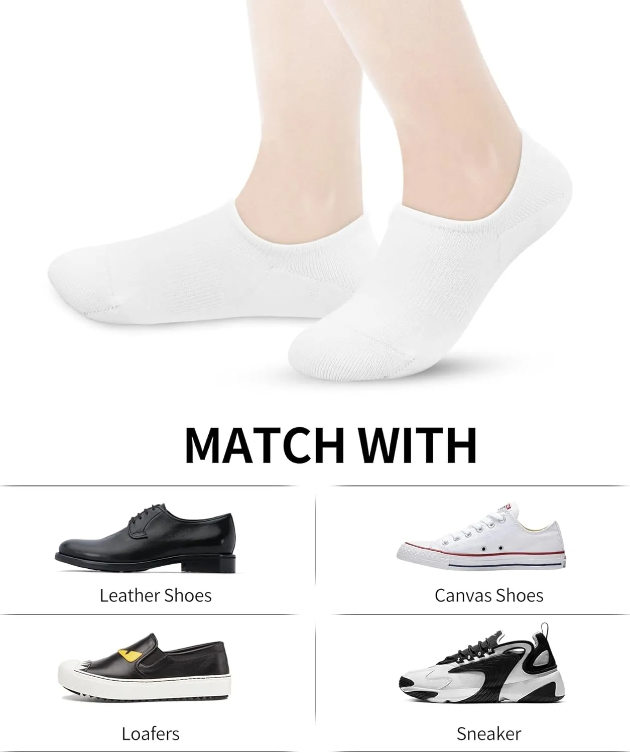 No Show Socks for Womens,Low Cut Ankle Socks,Non Slip Flat Boat Invisible Liner Socks