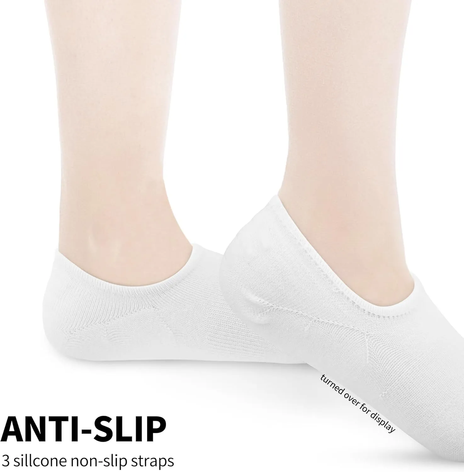 No Show Socks for Womens,Low Cut Ankle Socks,Non Slip Flat Boat Invisible Liner Socks