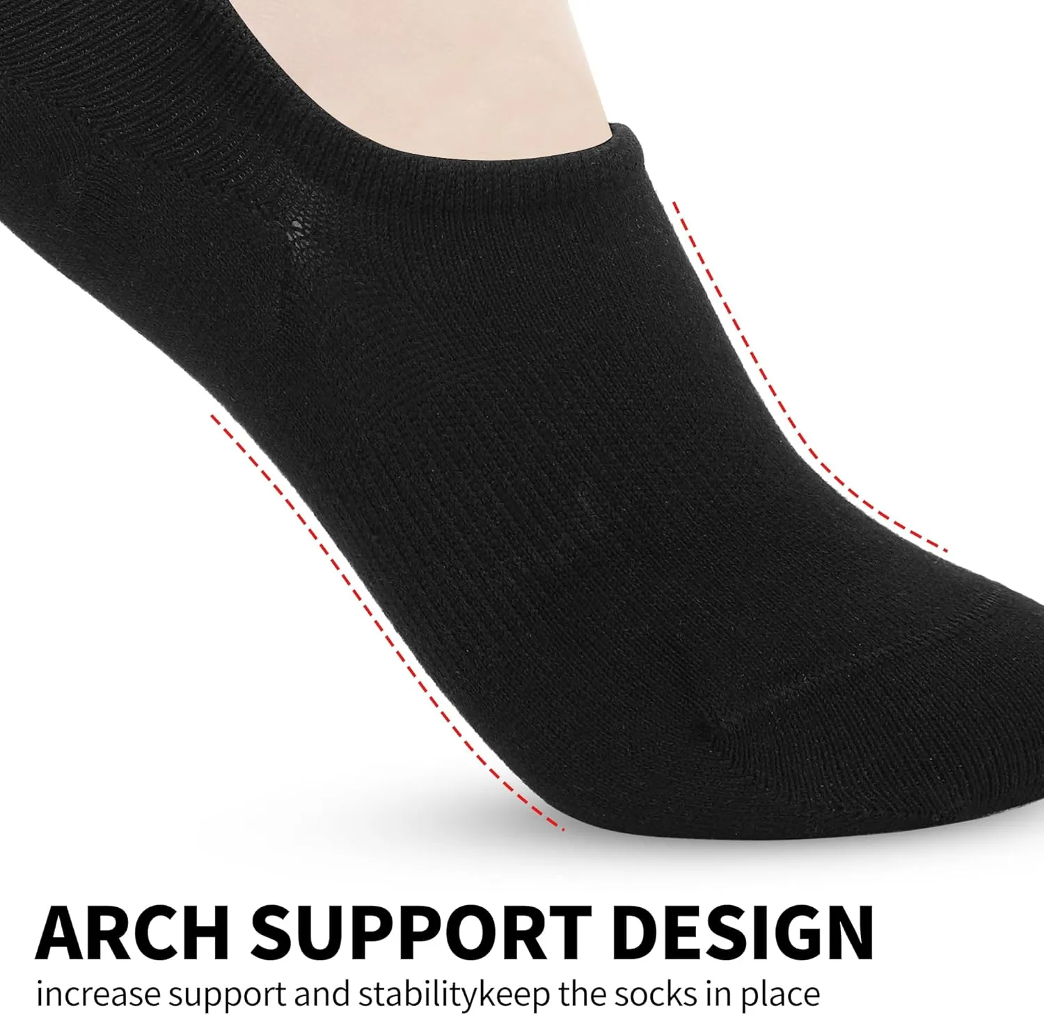 No Show Socks for Womens,Low Cut Ankle Socks,Non Slip Flat Boat Invisible Liner Socks