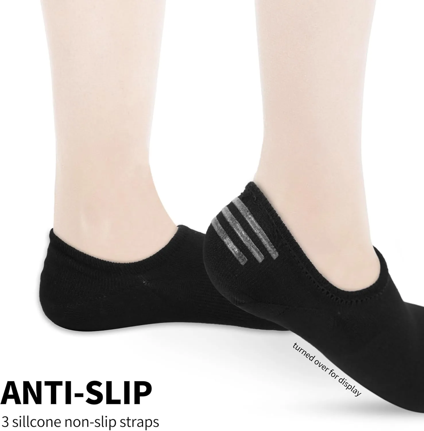 No Show Socks for Womens,Low Cut Ankle Socks,Non Slip Flat Boat Invisible Liner Socks