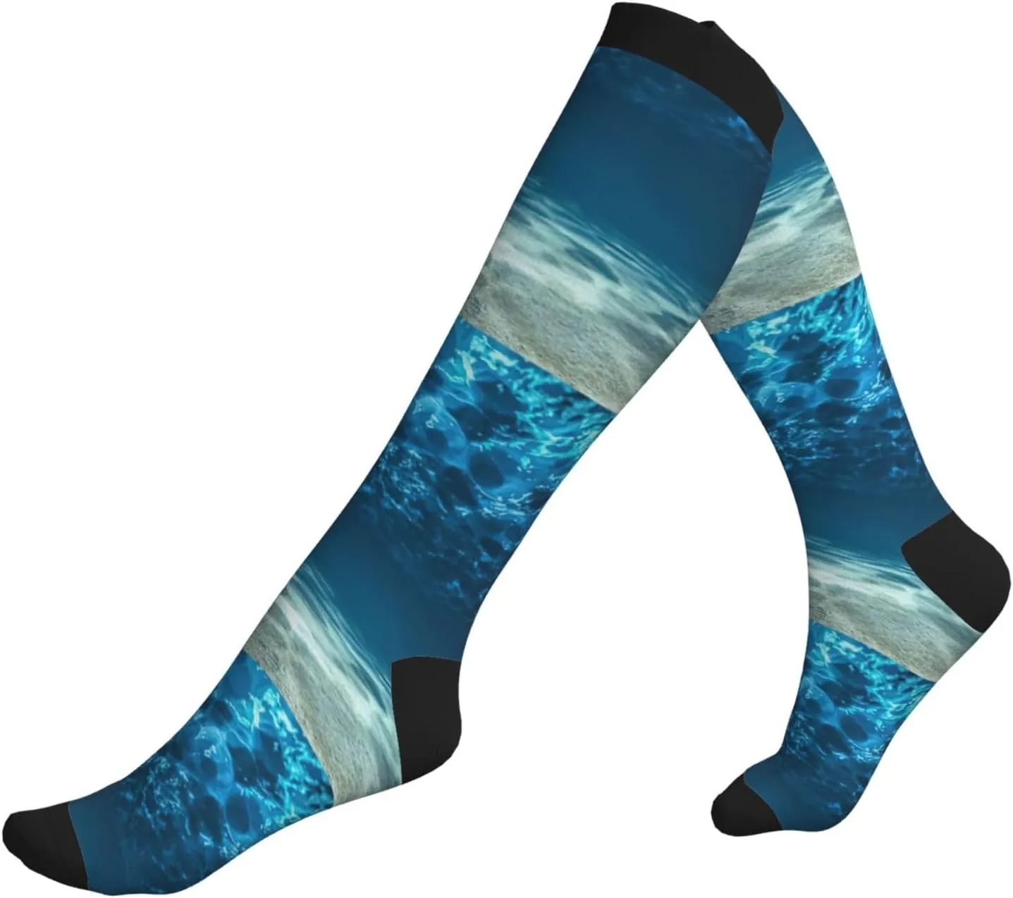 Ocean. Print Circulation Compression Socks For Plantar Fasciitis Edema And Post Surgery