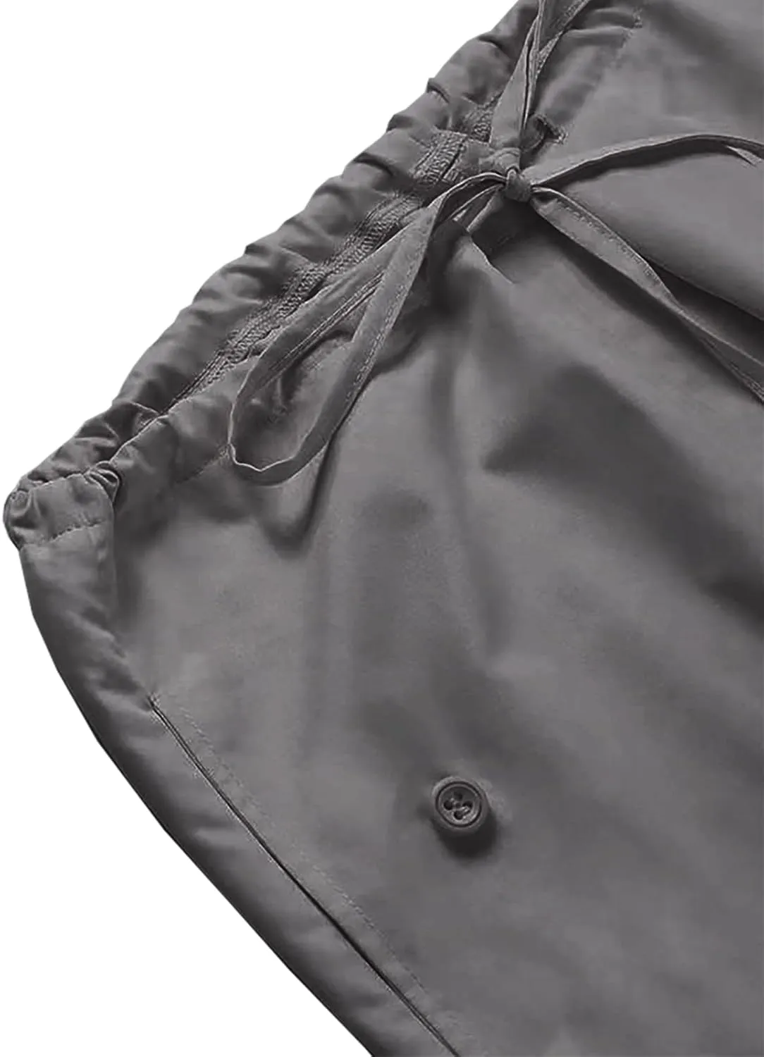 Parachute Pants for Women Elastic Waistline Drawstring Cargo Pants with Pockets Casual Hiking Pants