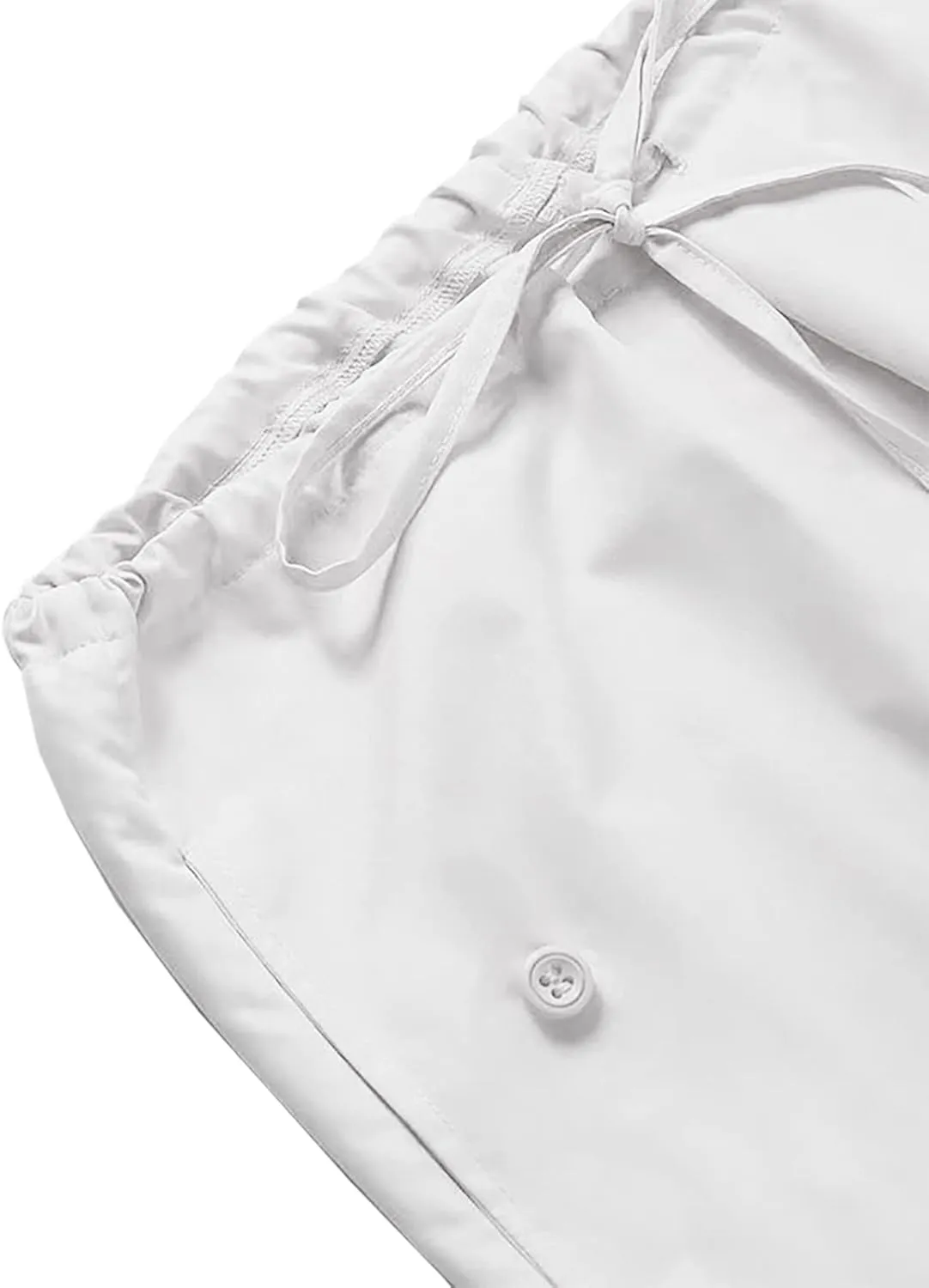 Parachute Pants for Women Elastic Waistline Drawstring Cargo Pants with Pockets Casual Hiking Pants