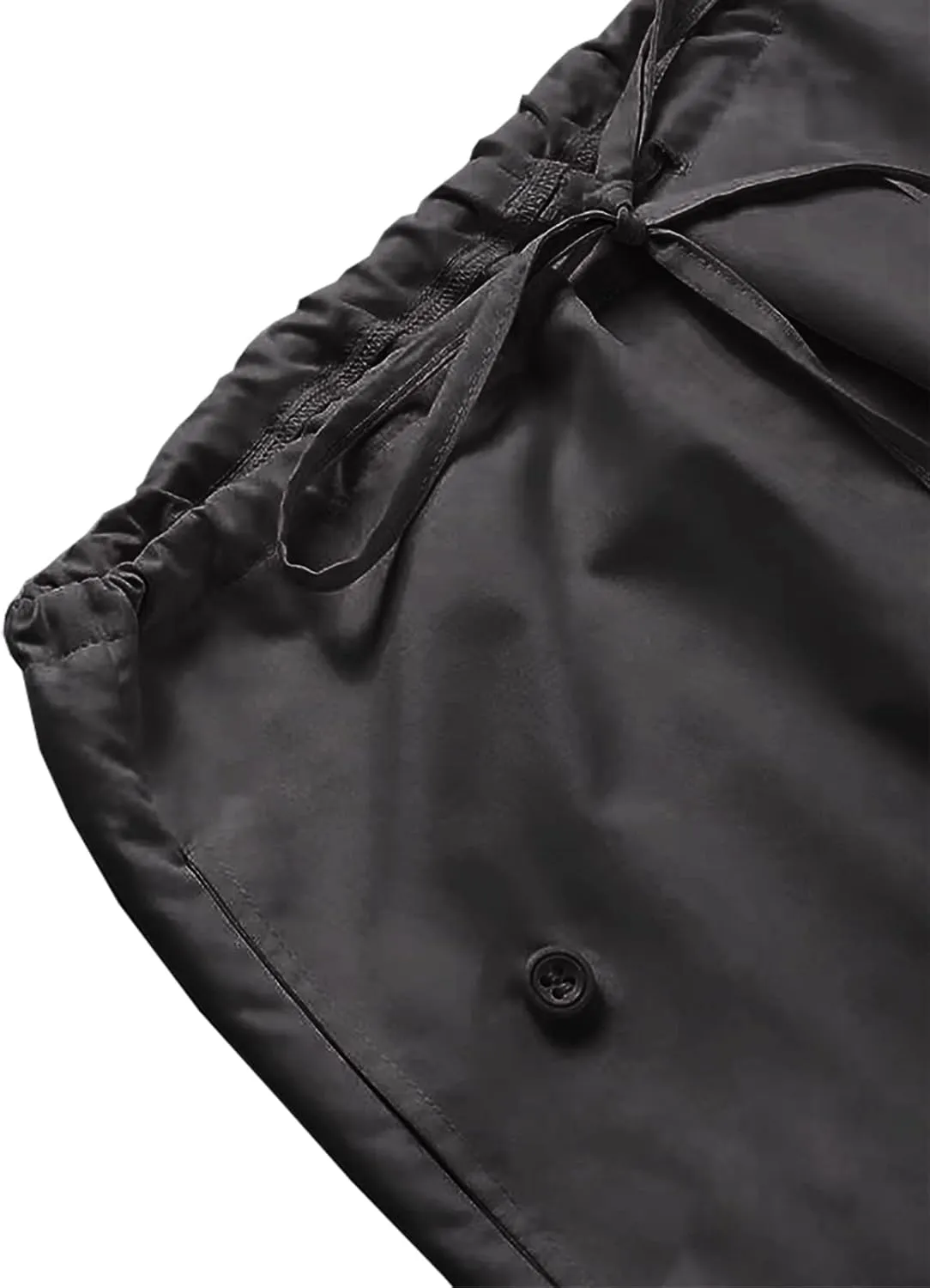 Parachute Pants for Women Elastic Waistline Drawstring Cargo Pants with Pockets Casual Hiking Pants