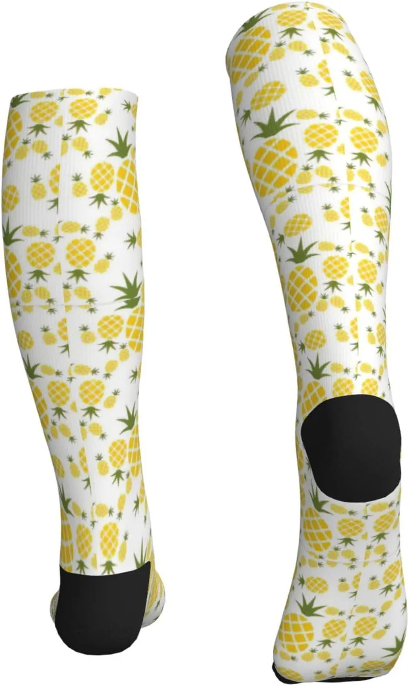 Pineapple.. Print Circulation Compression Socks For Plantar Fasciitis Edema And Post Surgery