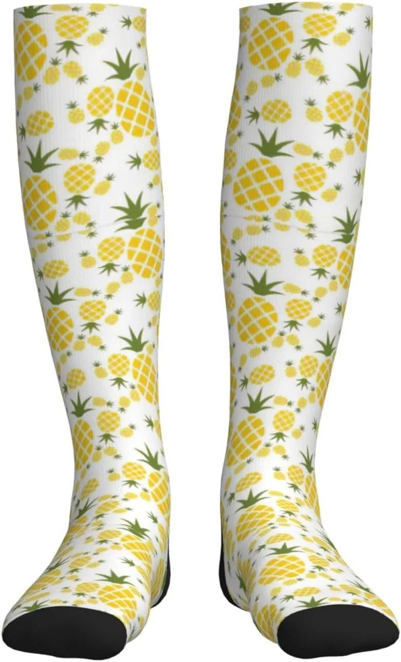 Pineapple.. Print Circulation Compression Socks For Plantar Fasciitis Edema And Post Surgery