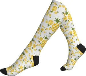 Pineapple. Print Circulation Compression Socks For Plantar Fasciitis Edema And Post Surgery