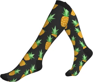 Pineapple Print Circulation Compression Socks For Plantar Fasciitis Edema And Post Surgery