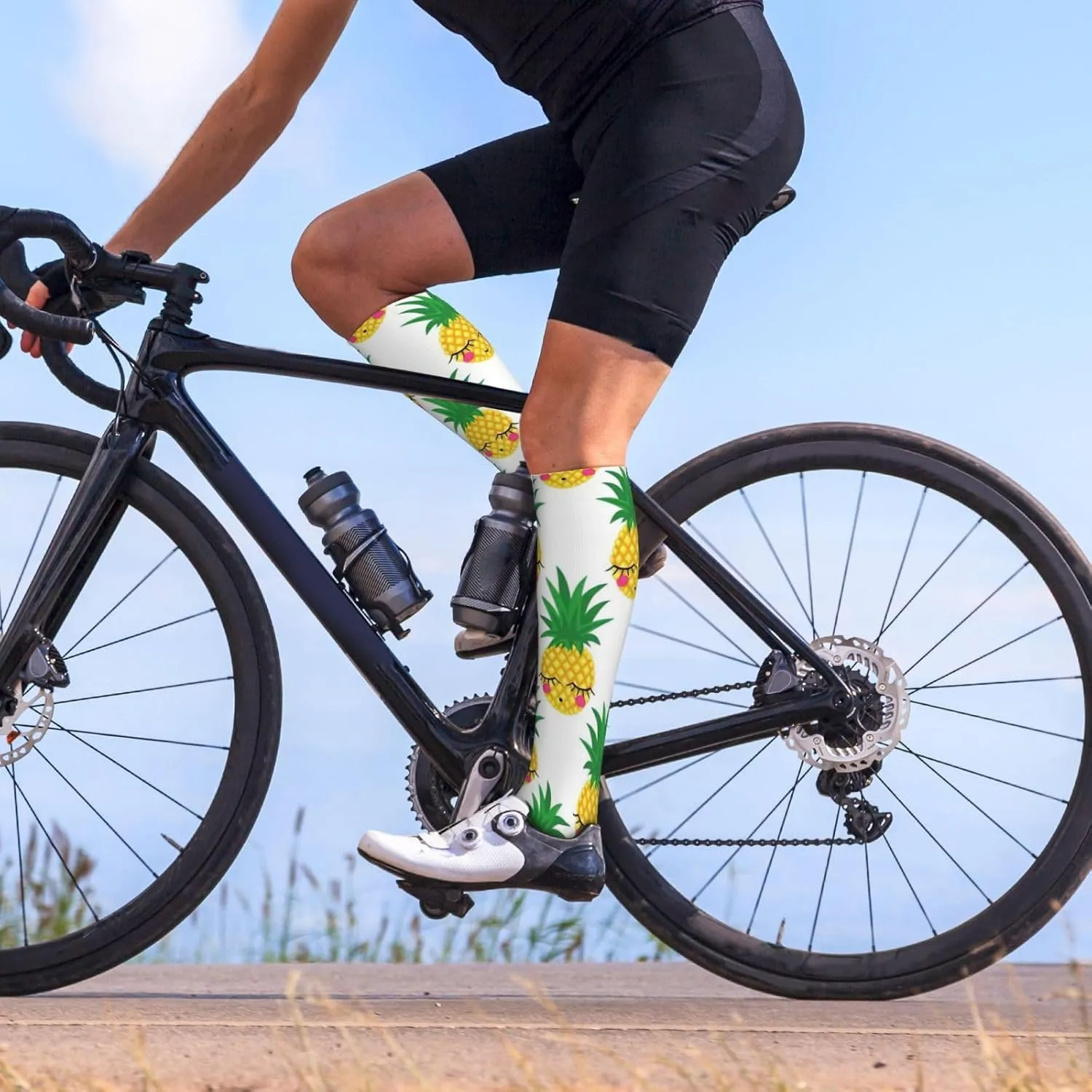 Pineapple1 Print Circulation Compression Socks For Plantar Fasciitis Edema And Post Surgery