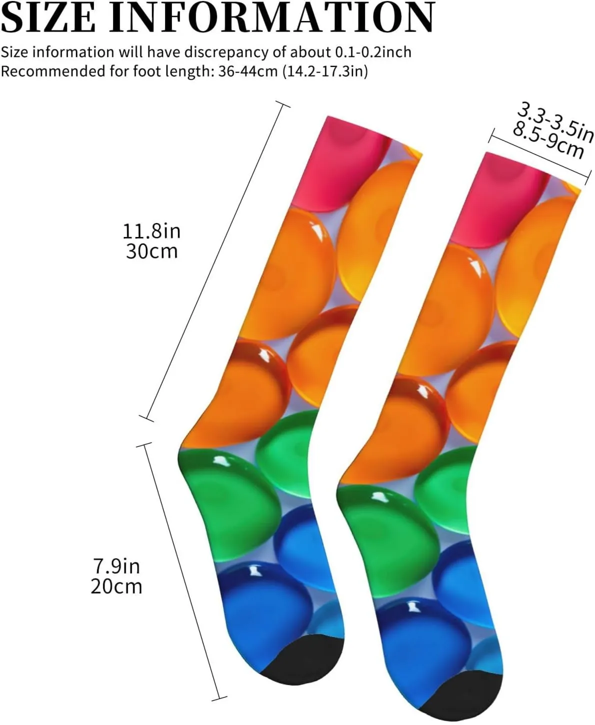 polka dot Print Circulation Compression Socks For Plantar Fasciitis Edema And Post Surgery