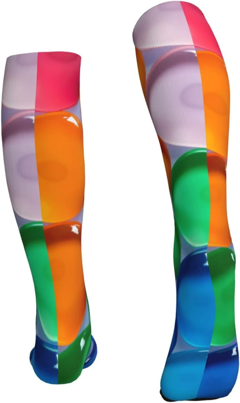 polka dot Print Circulation Compression Socks For Plantar Fasciitis Edema And Post Surgery