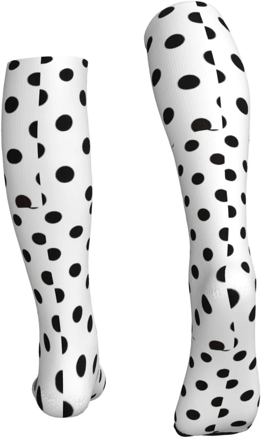 polka dot Print Circulation Compression Socks For Plantar Fasciitis Edema And Post Surgery