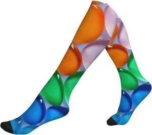 polka dot Print Circulation Compression Socks For Plantar Fasciitis Edema And Post Surgery