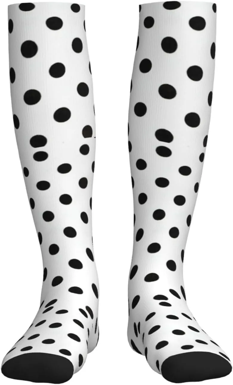 polka dot Print Circulation Compression Socks For Plantar Fasciitis Edema And Post Surgery