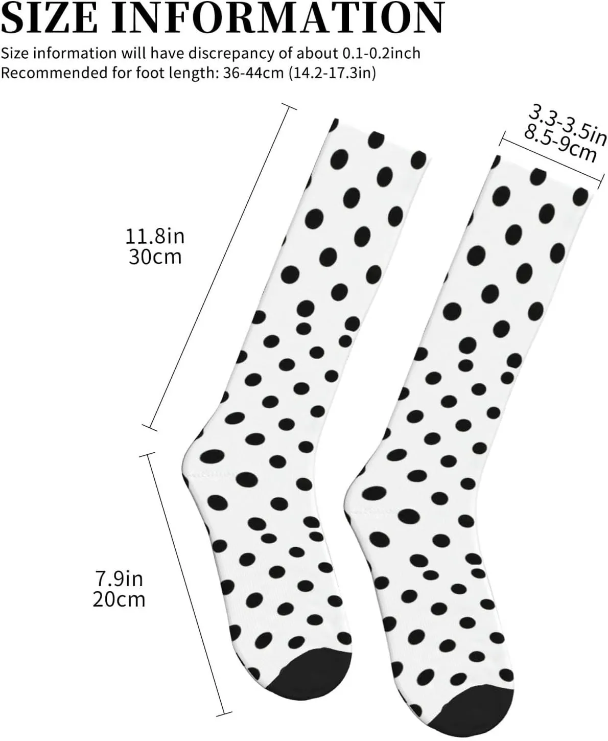 polka dot Print Circulation Compression Socks For Plantar Fasciitis Edema And Post Surgery