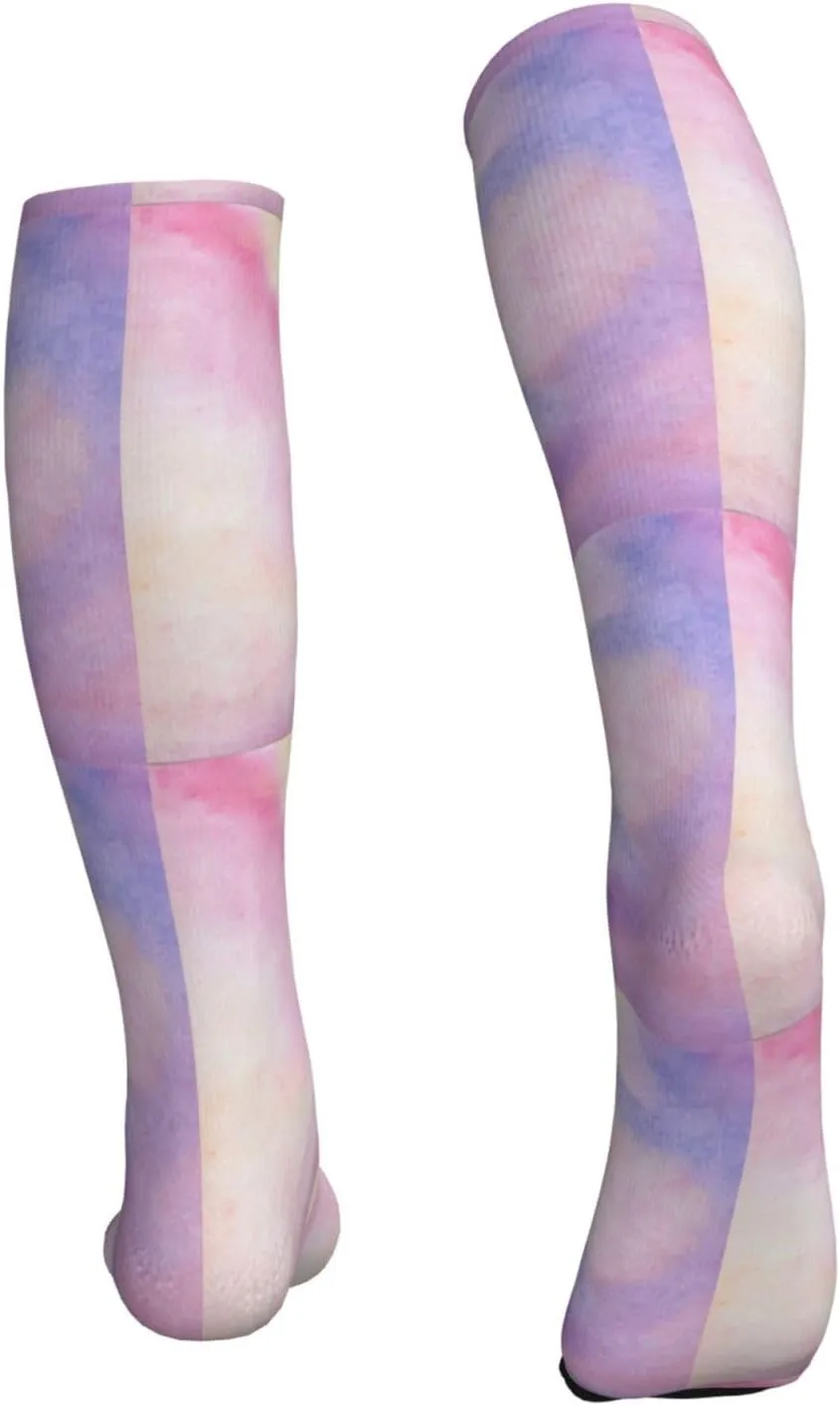 Rainbow. Print Circulation Compression Socks For Plantar Fasciitis Edema And Post Surgery