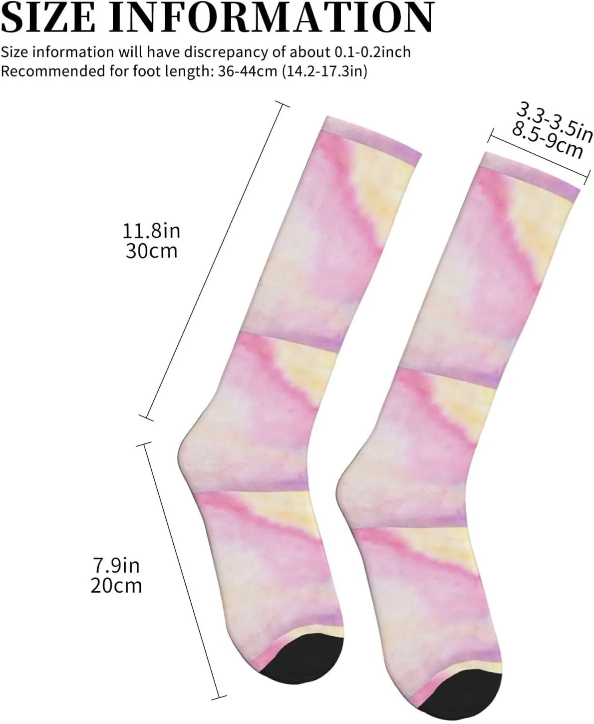Rainbow. Print Circulation Compression Socks For Plantar Fasciitis Edema And Post Surgery