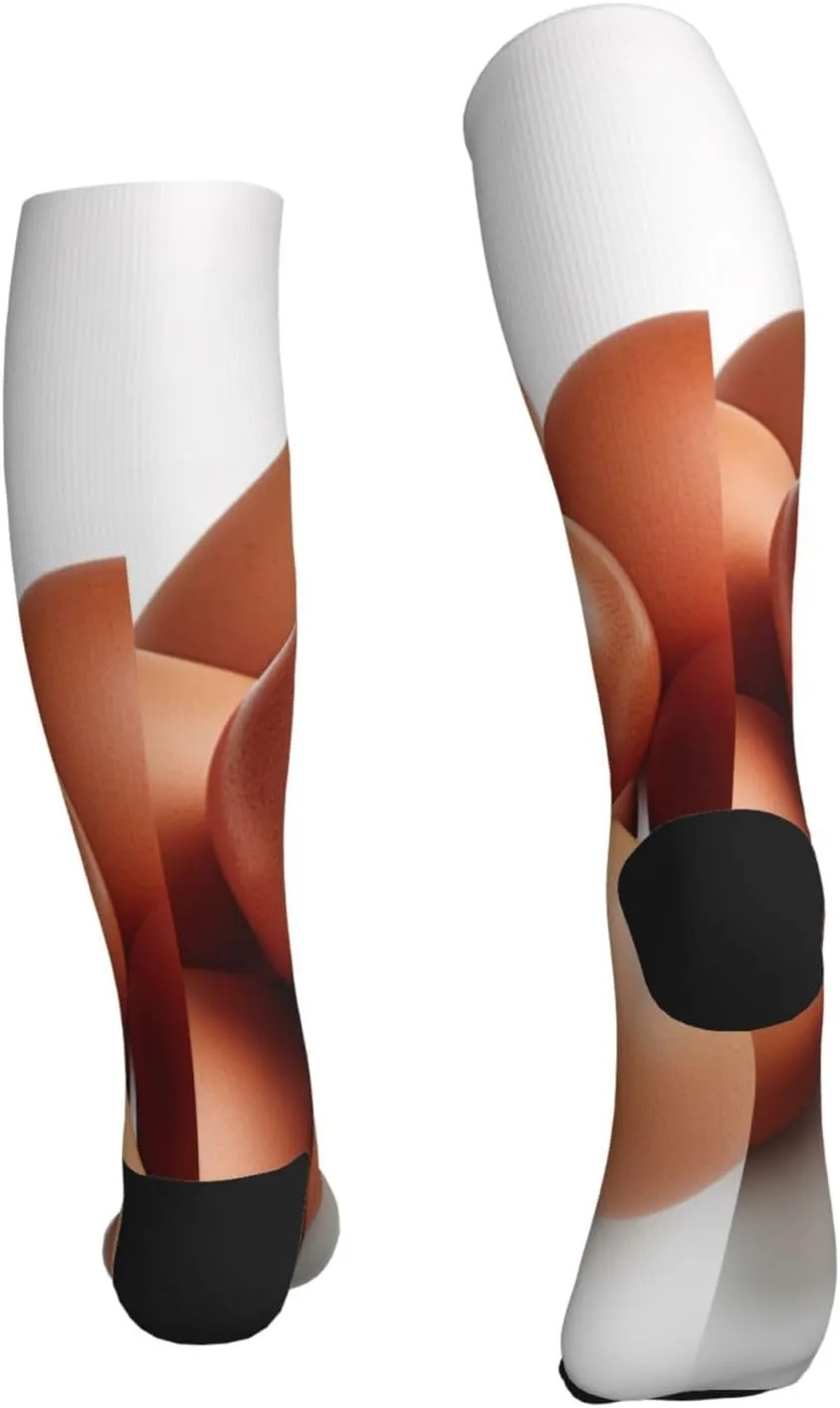 red eggs Print Circulation Compression Socks For Plantar Fasciitis Edema And Post Surgery