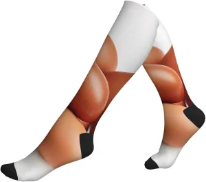 red eggs Print Circulation Compression Socks For Plantar Fasciitis Edema And Post Surgery