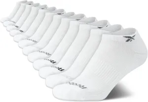 Reebok Boys' Low Cut Socks - 12 Pack Stretch Performance No Show Socks with Arch Support - Cushioned Athletic Socks for Boys
