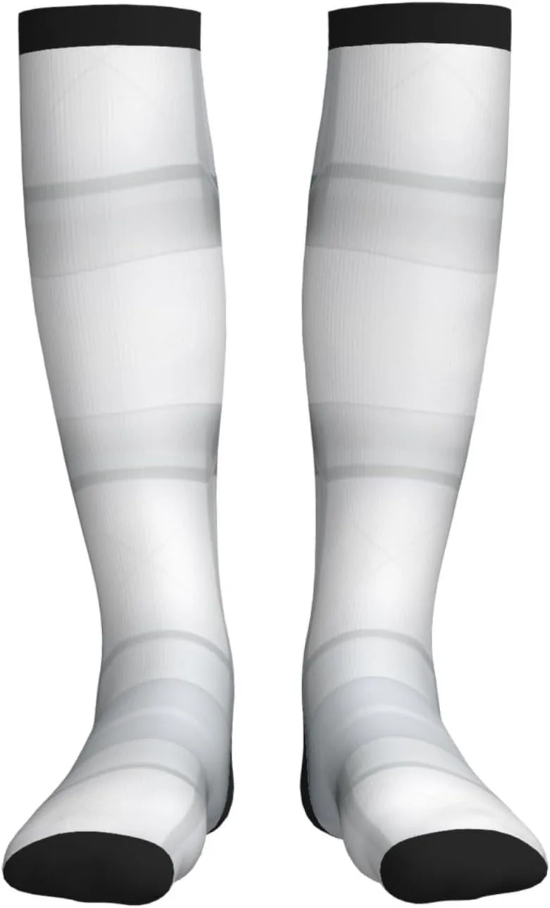 Reflective square Print Circulation Compression Socks For Plantar Fasciitis Edema And Post Surgery